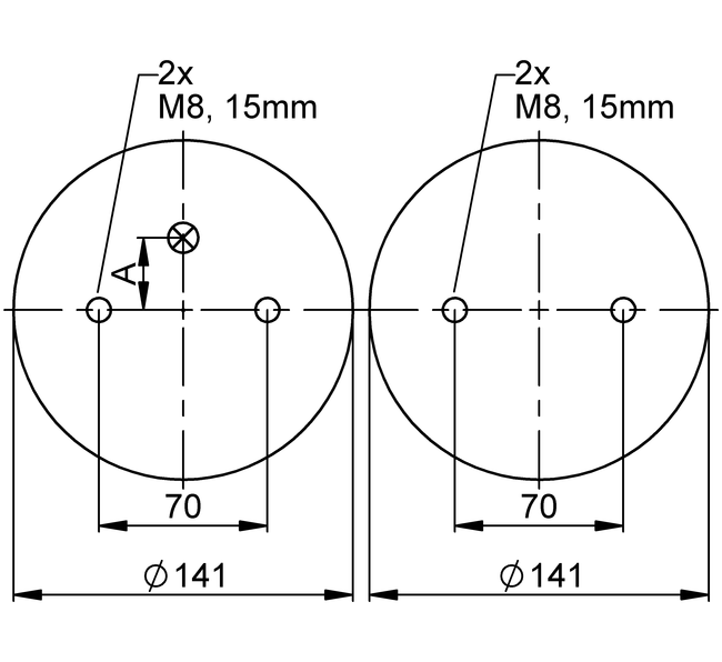 FS 120-12 CI G3/4 | Continental ContiTech Single Convolution Air Actuator
