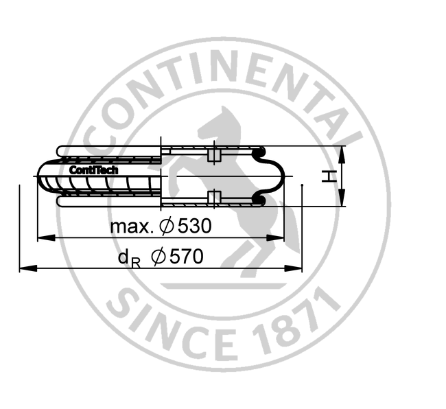 FS 1330-11 CI | Continental ContiTech Single Convolution Air Actuator