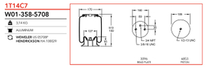 W01-358-5708 | Firestone Airide Air Spring for Hendrickson Axle