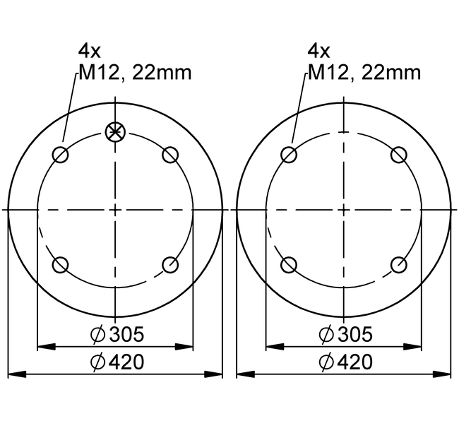 FS 1330-11 CI | Continental ContiTech Single Convolution Air Actuator