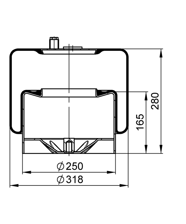 4185 N P21 | ContiTech Air Spring for Mercedes-Benz Atego Truck