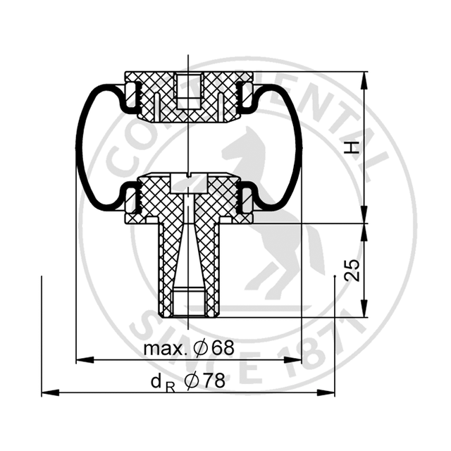 SK 19-4 G1/8 | Continental ContiTech Sleeve Type Air Actuator