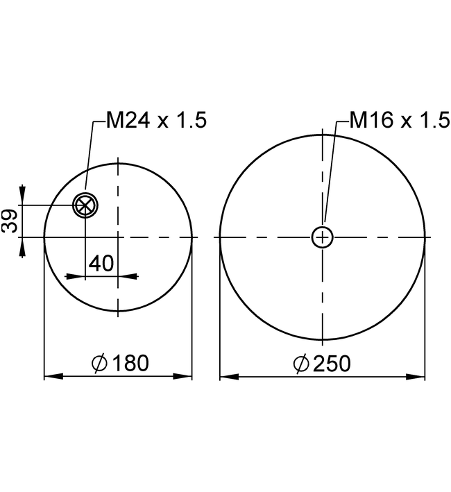 4185 N P21 | ContiTech Air Spring for Mercedes-Benz Atego Truck