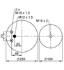 4884 N1 P07 | ContiTech Air Spring for MAN TGA ALV 13/6.5 Truck