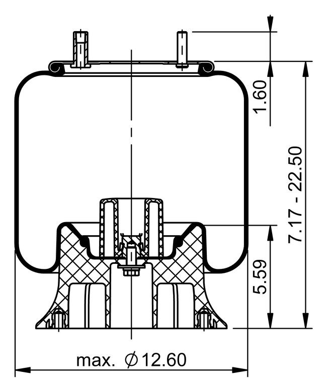 9 10-17.5 P 904 | ContiTech Air Spring for Rowe Truck