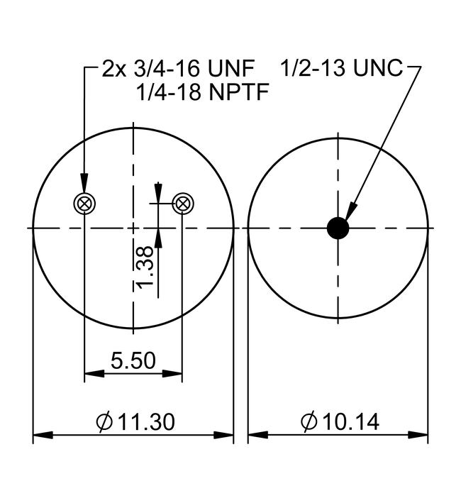11 10.5A-16 P 523 | ContiTech Air Spring for Hendrickson Axle