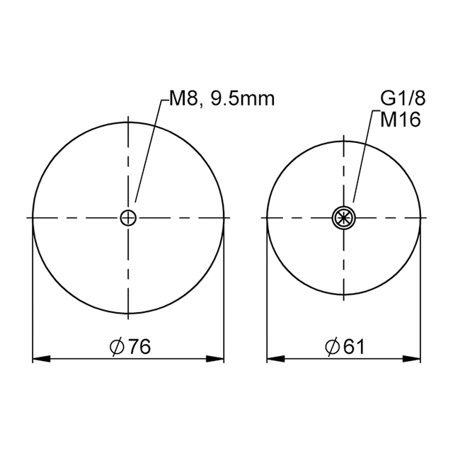 SK 37-6 P02 G1/8 | Continental ContiTech Sleeve Type Air Actuator
