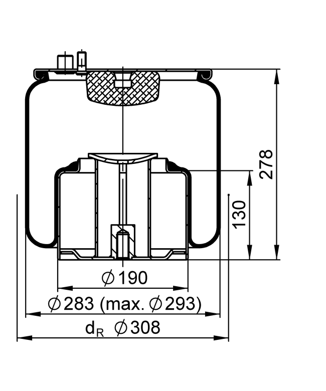 4884 N1 P07 | ContiTech Air Spring for MAN TGA ALV 13/6.5 Truck