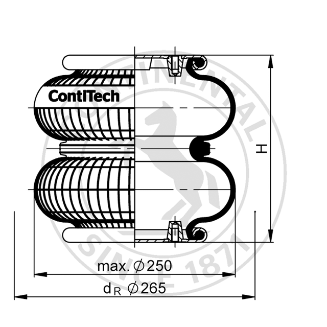 FD 200-19 CI G1/4 | Continental ContiTech Double Convolution Air Actuator