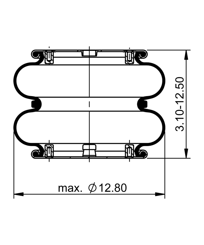 FD 330-22 780, Replaces Firestone W01-358-7184 | ContiTech Air Spring