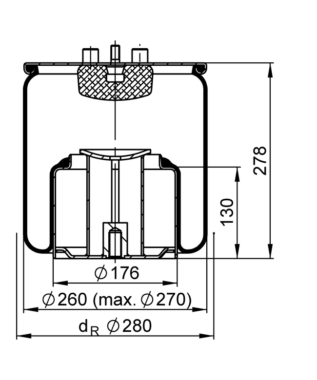4882 N1 P05 | ContiTech Air Spring for Dongfeng Kinland Truck