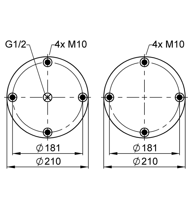 FD 210-22 1/2 M10 | ContiTech Air Spring for SAMRO Semi-trailer