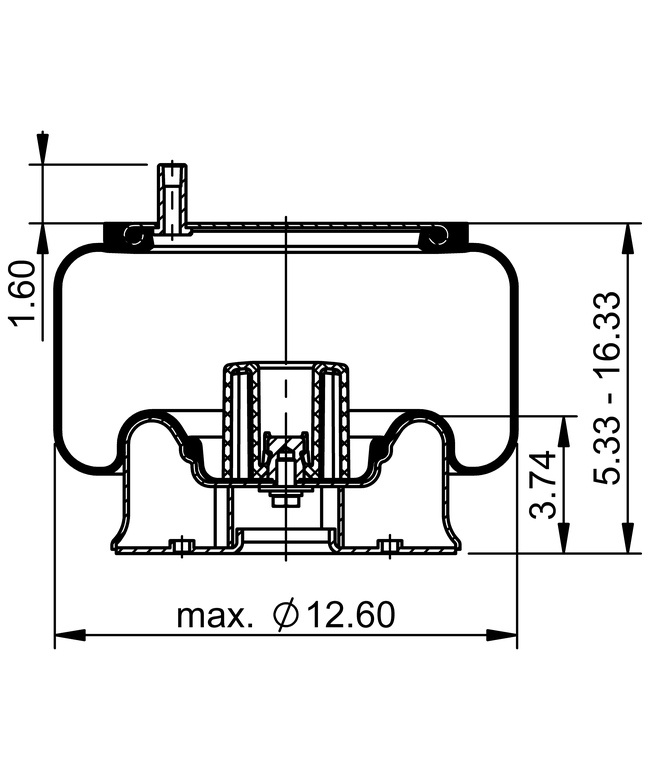 9 10-13.5 S 433 | ContiTech Air Spring for Hendrickson Axle