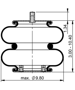 FD 200-19 713 | ContiTech Air Spring for Hendrickson Axle
