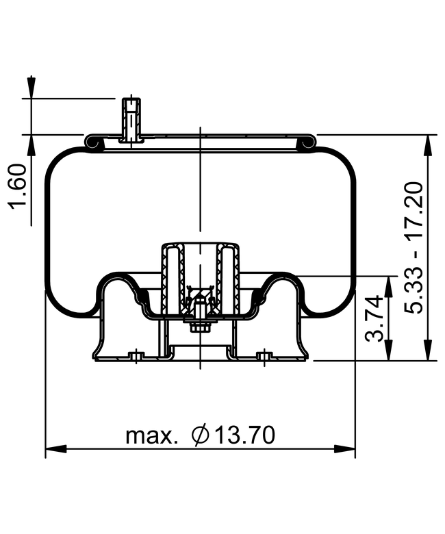 10 10-15 S 773 | ContiTech Air Spring for Reyco Axle