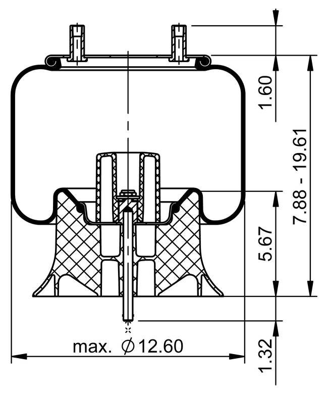 9 10-14 P 959, OE No. S-28929 | ContiTech Air Spring for Hendrickson Axle