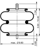 FD 200-19 505 | ContiTech Air Spring for Ridewell Axle