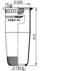 4882 N1 P01, OE No. 81.43601.0151 | ContiTech Air Spring for MAN TGA Truck