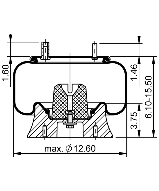 9 10-12 A 1284 | ContiTech Air Spring for John Deere Sprayers