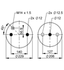 6710 N P02, OE No. 1440305 | ContiTech Air Spring for Scania ADA1300 Bus