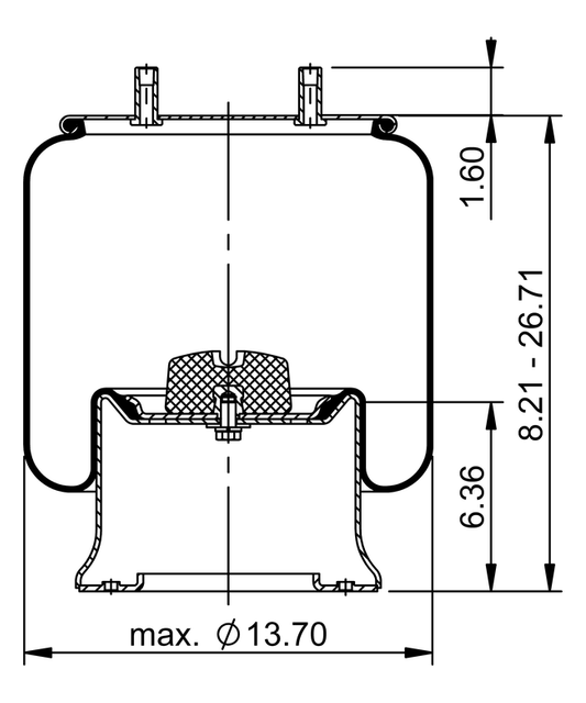 11 10.5-22 S 1199 | ContiTech Air Spring for Hendrickson Axle