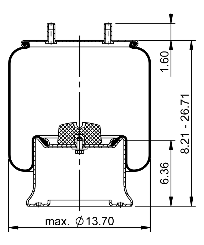 11 10.5-22 S 1199 | ContiTech Air Spring for Hendrickson Axle