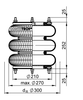 FT 210-32 1/2 M10 | Continental ContiTech Օդային աղբյուր Weweler կասեցման համակարգի համար