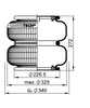 FD 330-30 1/4 M8 | ContiTech Air Spring for Hendrickson Axle