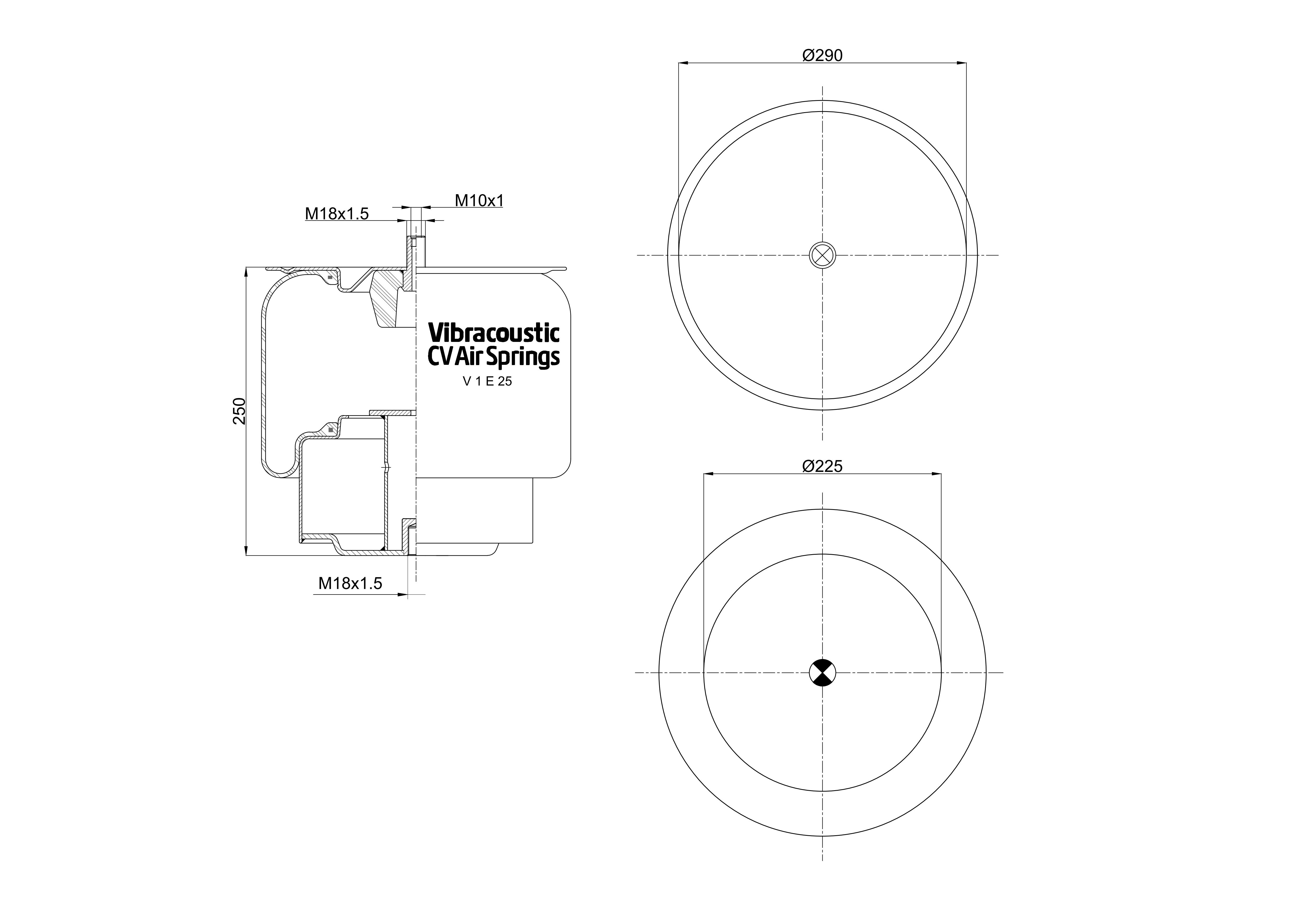 V 1 E 25-9 | Vibracoustic Aircruise Air Spring for Irizar Bus