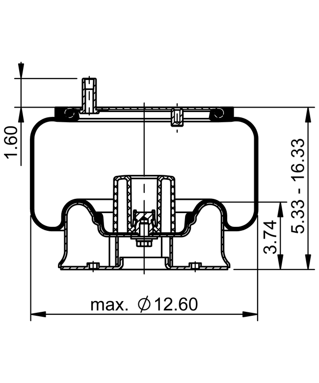 9 10-13.5 S 881 | ContiTech Air Spring for Hendrickson Axle