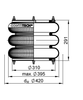 FT 614-36 1/2 M10 | Continental ContiTech Air Spring for Granning Axle