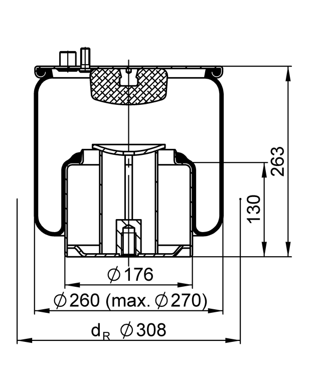 4885 N1 P02 | ContiTech Air Spring for MAN L2000 Truck