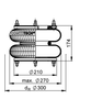 FD 210-22 1/2 M10 | ContiTech Air Spring for SAMRO Semi-trailer