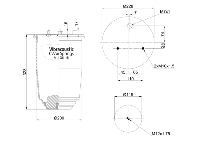 V 1 DK 15-917 NP | Vibracoustic Aircruise Luchtveer voor IVECO Daily Lichte bedrijfswagen