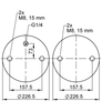 FD 330-30 1/4 M8 | ContiTech Air Spring for Hendrickson Axle