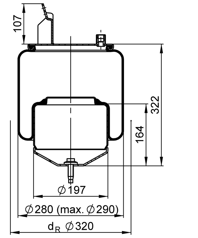 6605 N P01 | ContiTech فنر هوا برای کامیون Volvo