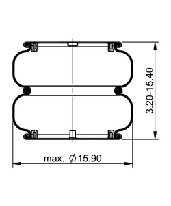 FD 530-35 1165 | Continental ContiTech Double Convolution Air Spring