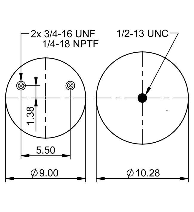 9 9B-22 P 741 | ContiTech Zračna opruga za Hendrickson osovinu